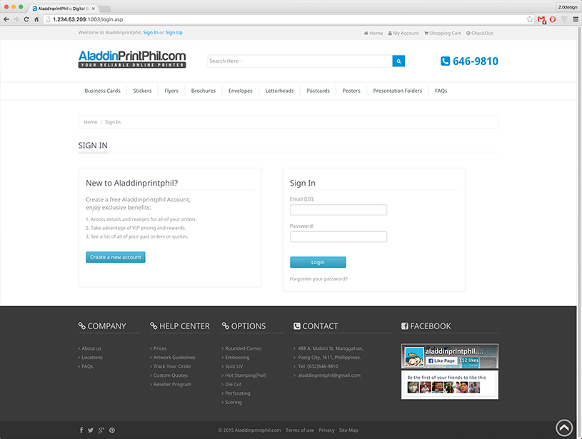 Aladdinprint Phil Online Sign-In